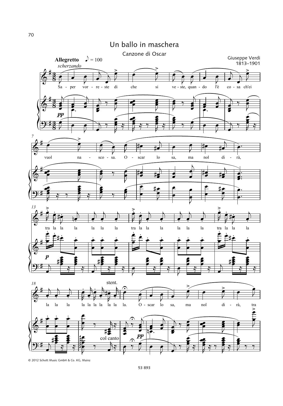 Download Giuseppe Verdi Saper vorreste di che si veste Sheet Music and learn how to play Piano & Vocal PDF digital score in minutes