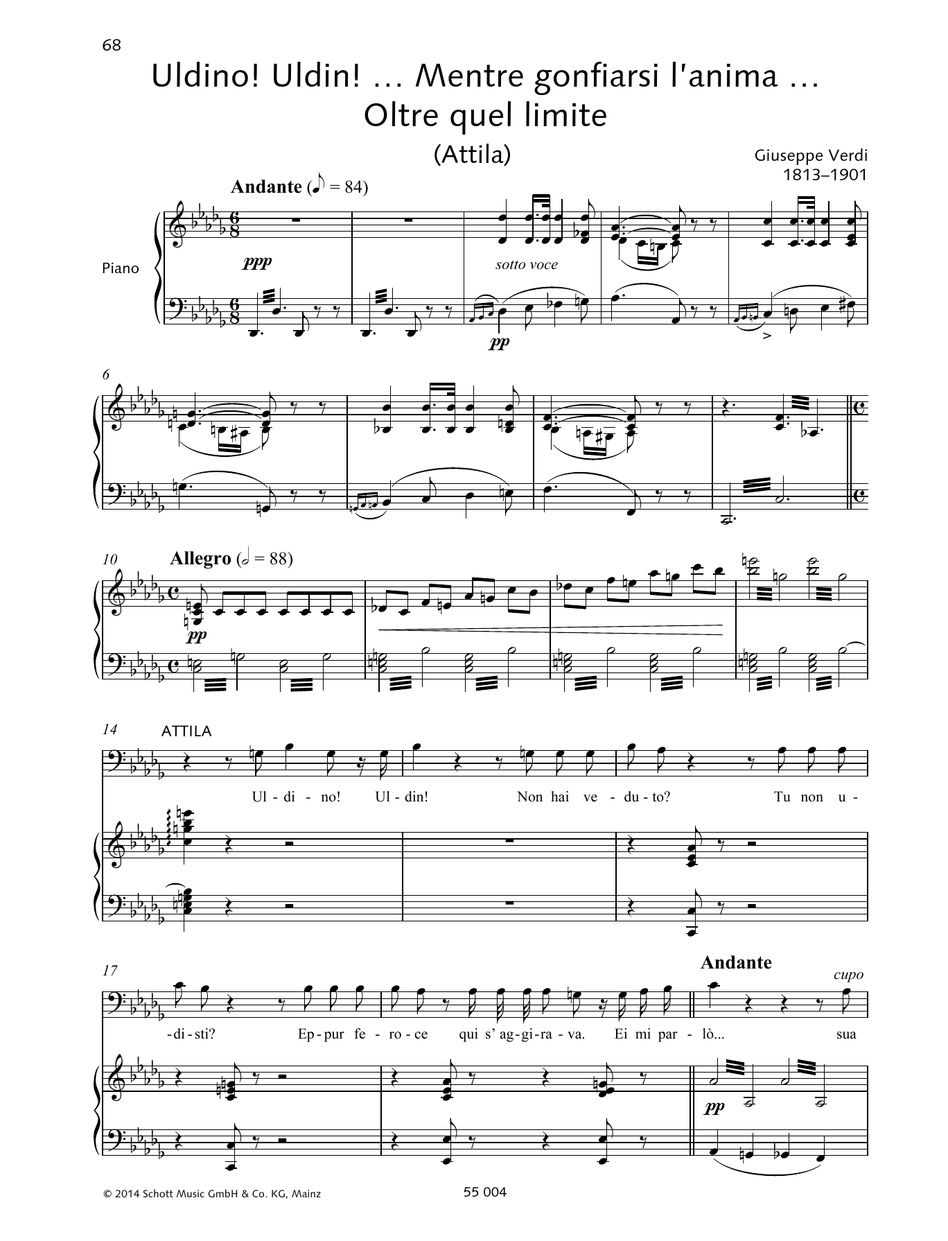 Download Giuseppe Verdi Uldino! Uldin!... Mentre gonfiarsi l'anima... Oltre quel limite Sheet Music and learn how to play Piano & Vocal PDF digital score in minutes