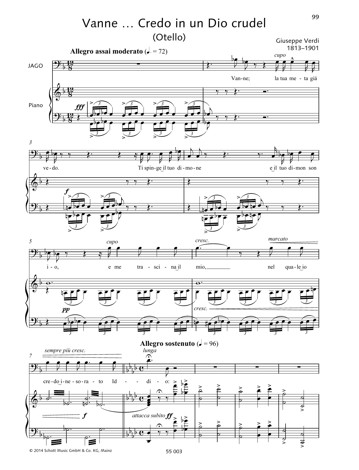 Download Giuseppe Verdi Vanne... Credo in un Dio crudel Sheet Music and learn how to play Piano & Vocal PDF digital score in minutes
