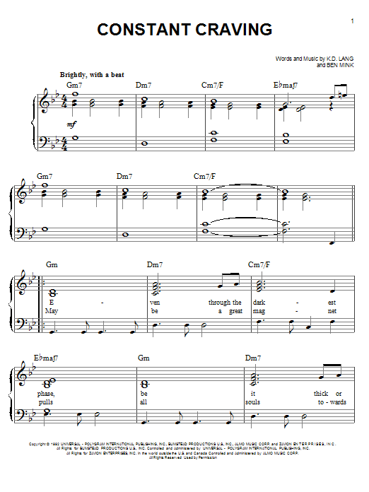 Download Glee Cast Constant Craving Sheet Music and learn how to play Piano, Vocal & Guitar (Right-Hand Melody) PDF digital score in minutes