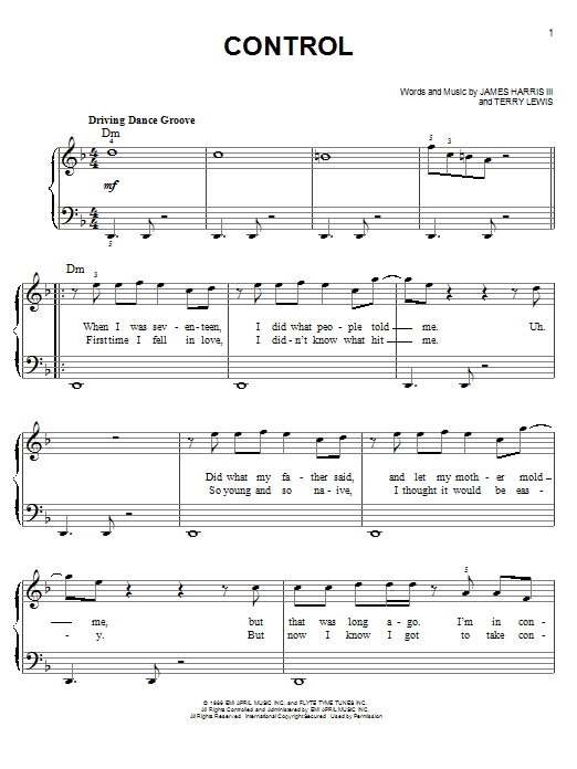 Download Glee Cast Control Sheet Music and learn how to play Piano, Vocal & Guitar (Right-Hand Melody) PDF digital score in minutes