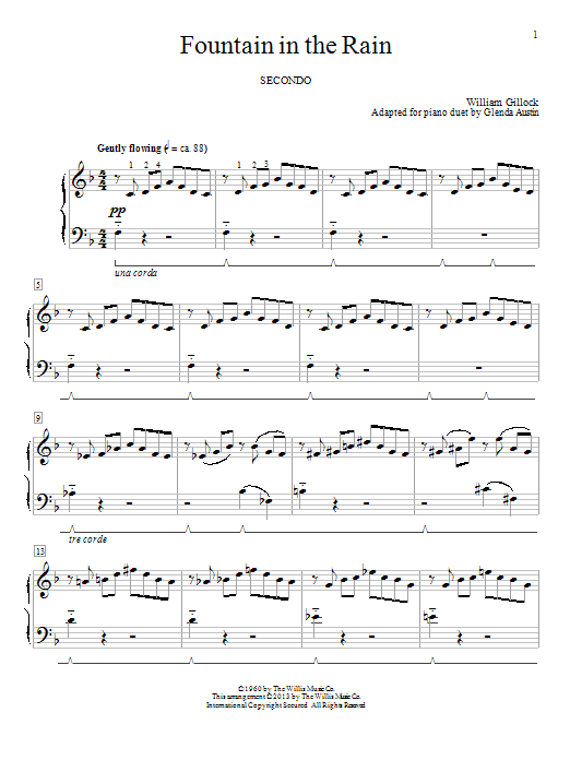 Download Glenda Austin Fountain In The Rain Sheet Music and learn how to play Piano Duet PDF digital score in minutes