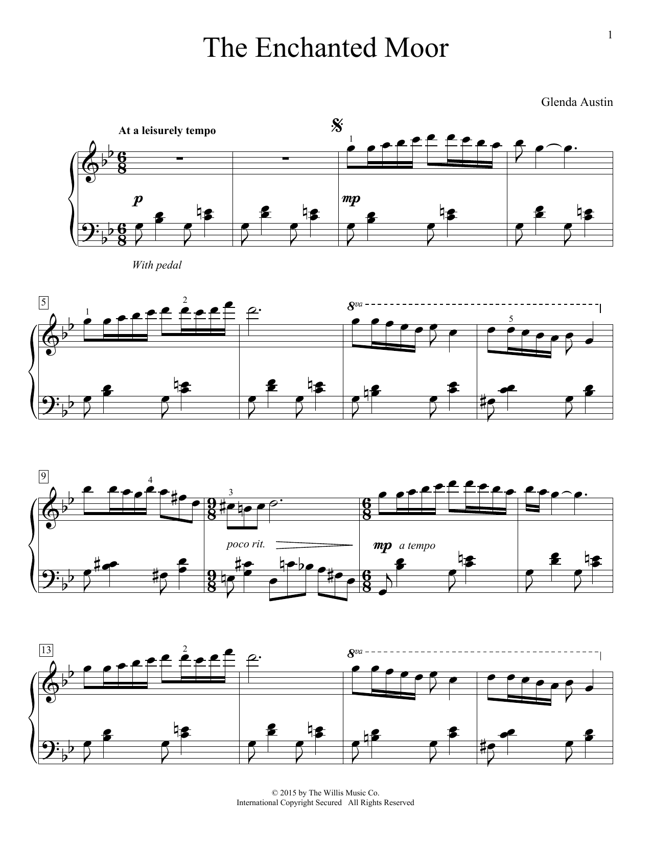 Download Glenda Austin The Enchanted Moor Sheet Music and learn how to play Easy Piano PDF digital score in minutes