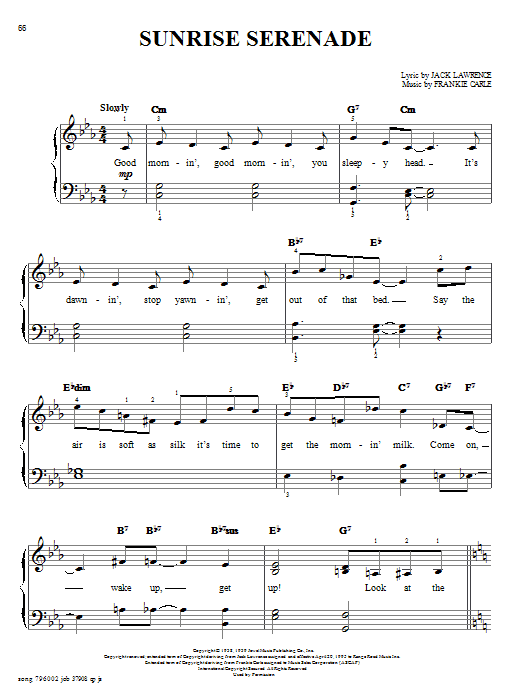 Download Glenn Miller Sunrise Serenade Sheet Music and learn how to play Piano, Vocal & Guitar (Right-Hand Melody) PDF digital score in minutes