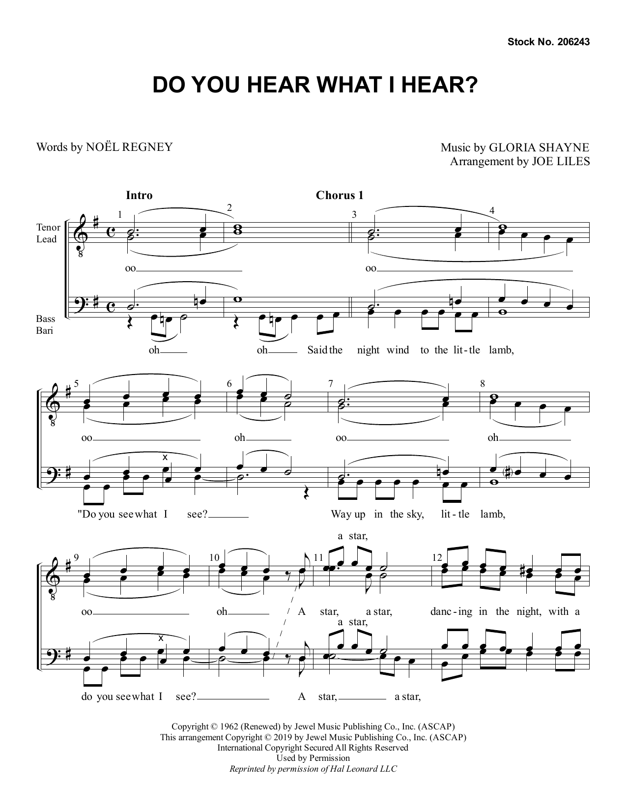 Download Gloria Shayne Do You Hear What I Hear? (arr. Joe Liles) Sheet Music and learn how to play TTBB Choir PDF digital score in minutes
