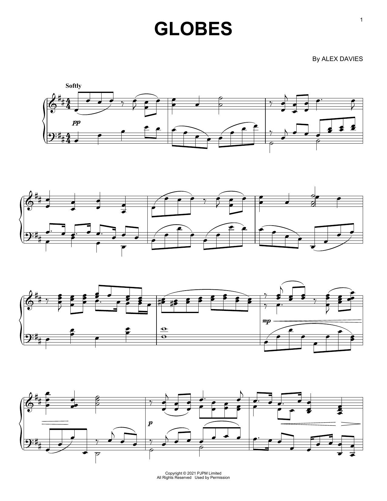 Download Goldbæk Globes Sheet Music and learn how to play Piano Solo PDF digital score in minutes