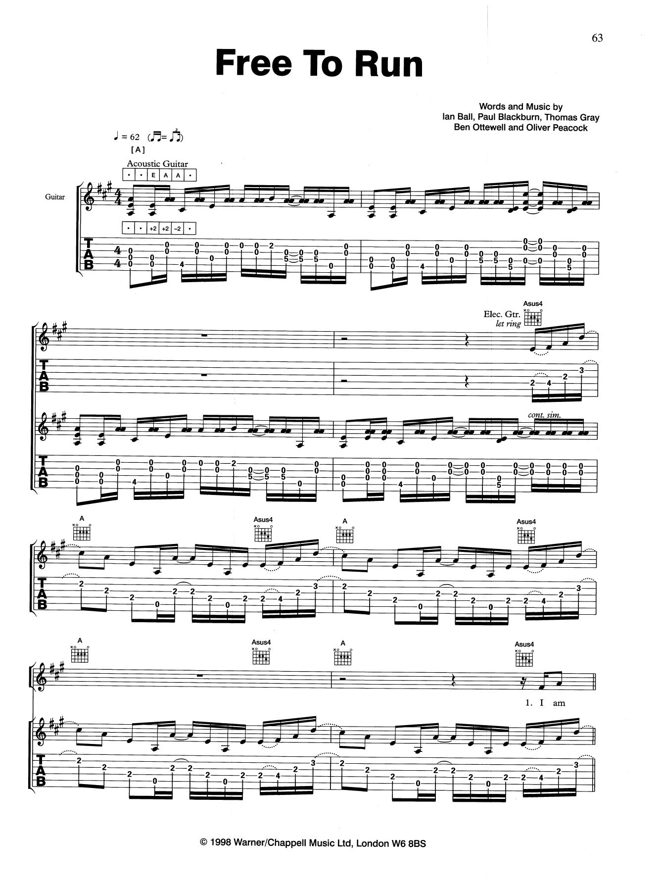 Download Gomez Free To Run Sheet Music and learn how to play Guitar Tab PDF digital score in minutes