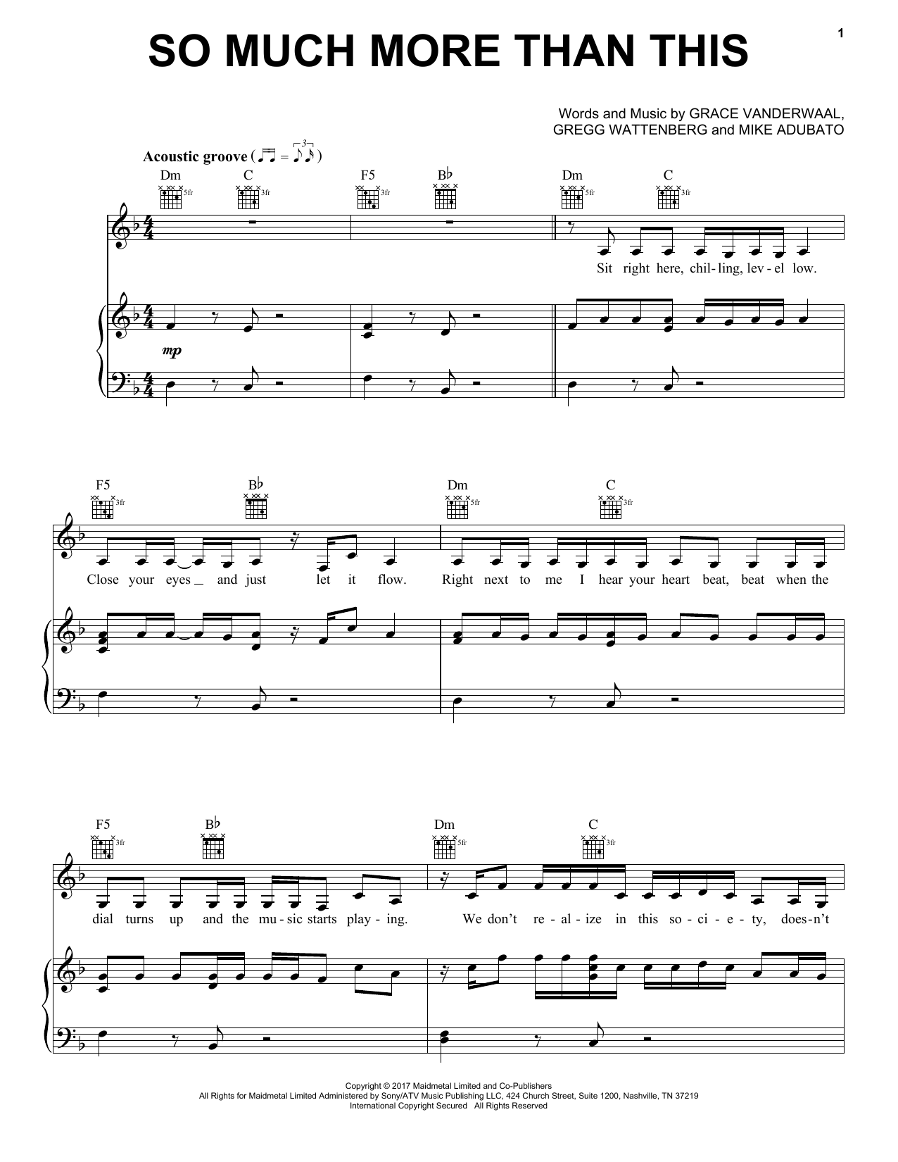 Download Grace VanderWaal So Much More Than This Sheet Music and learn how to play Ukulele with strumming patterns PDF digital score in minutes
