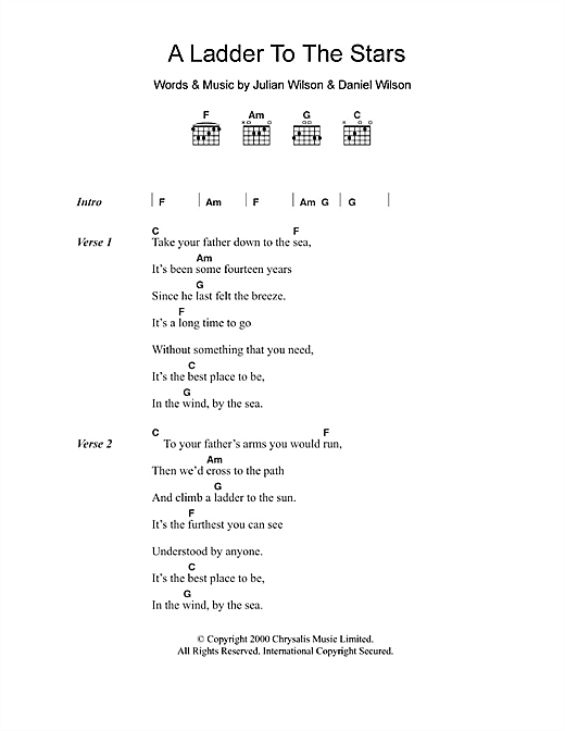 Download Grand Drive A Ladder To The Stars Sheet Music and learn how to play Lyrics & Chords PDF digital score in minutes