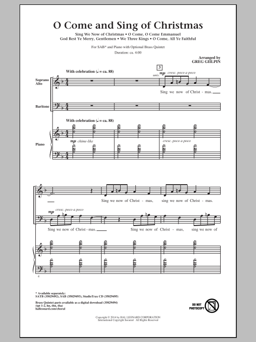 Download Greg Gilpin March Of The Kings Sheet Music and learn how to play SATB PDF digital score in minutes