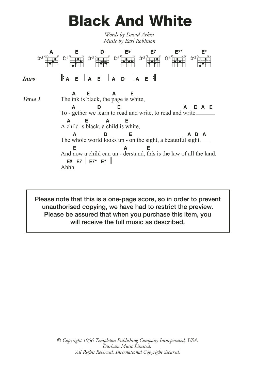 Download Greyhound Black And White Sheet Music and learn how to play Lyrics & Chords PDF digital score in minutes