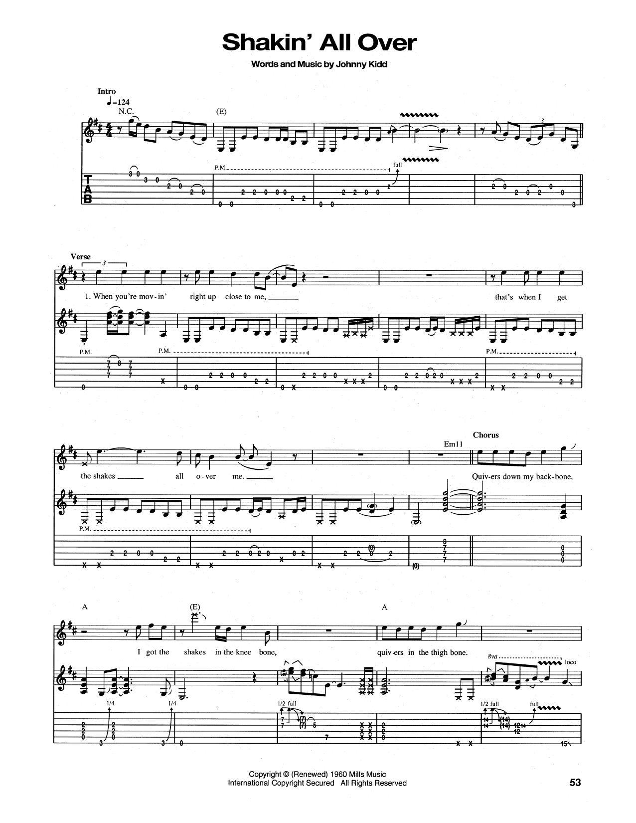 Download Guess Who Shakin' All Over Sheet Music and learn how to play Guitar Tab PDF digital score in minutes