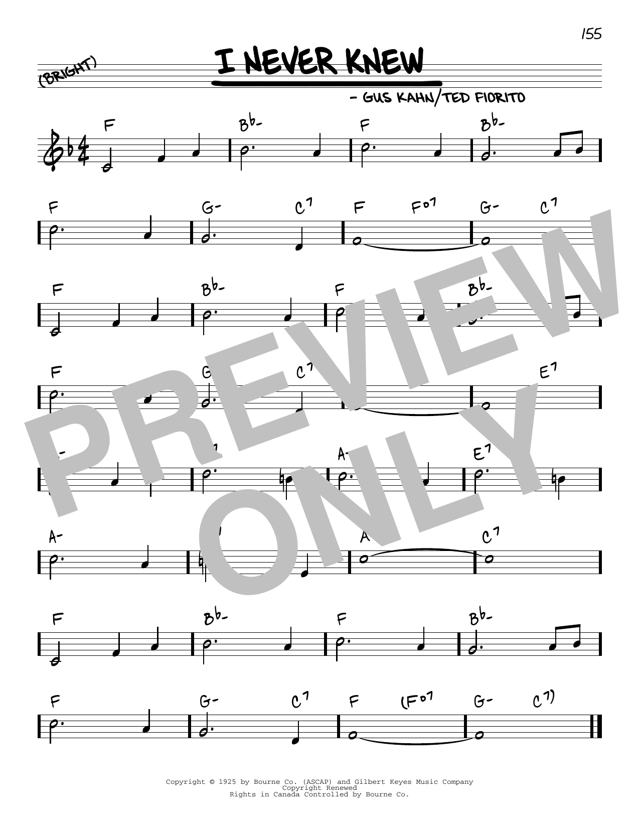 Download Gus Kahn I Never Knew (arr. Robert Rawlins) Sheet Music and learn how to play Real Book – Melody, Lyrics & Chords PDF digital score in minutes
