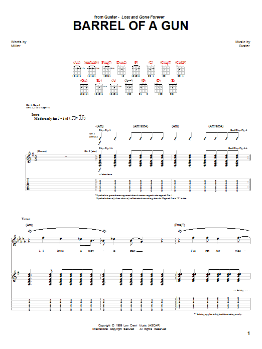 Download Guster Barrel Of A Gun Sheet Music and learn how to play Ukulele with strumming patterns PDF digital score in minutes