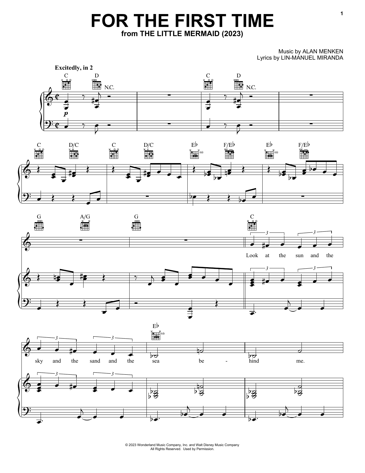 Download Halle Bailey For The First Time (from The Little Mermaid) (2023) Sheet Music and learn how to play Flute Solo PDF digital score in minutes