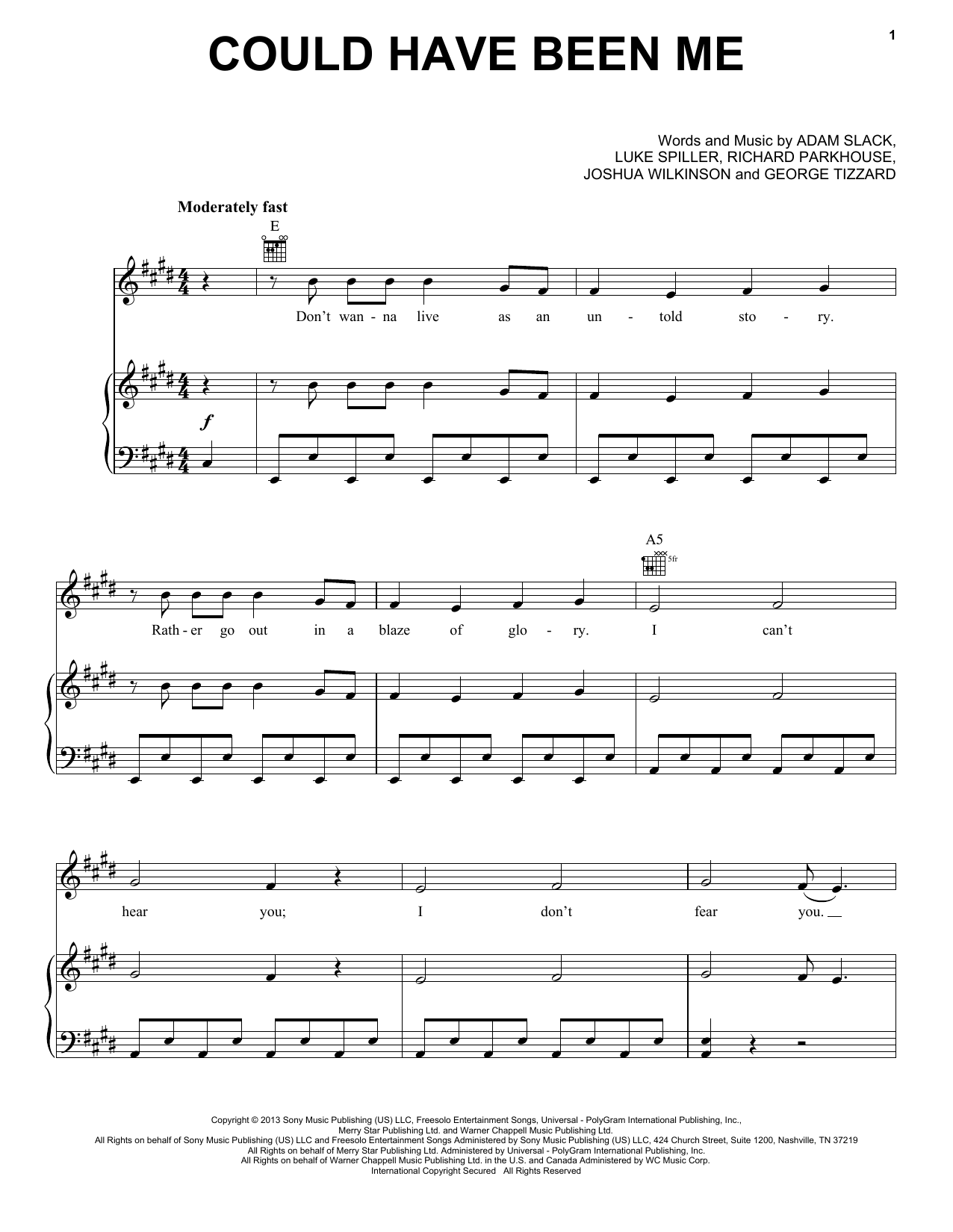 Download Halsey Could Have Been Me (from Sing 2) Sheet Music and learn how to play Piano, Vocal & Guitar Chords (Right-Hand Melody) PDF digital score in minutes