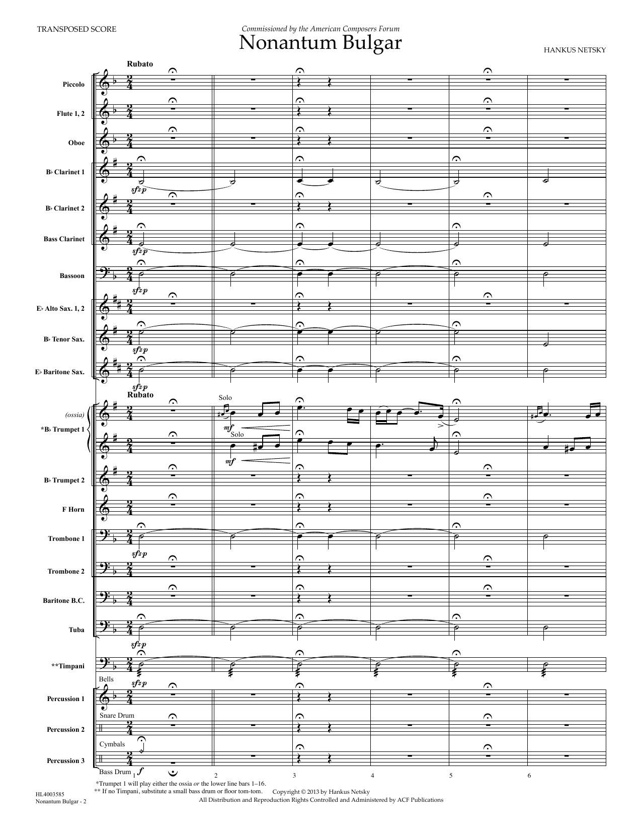 Download Hankus Netsky Nonantum Bulgar - Conductor Score (Full Score) Sheet Music and learn how to play Concert Band PDF digital score in minutes