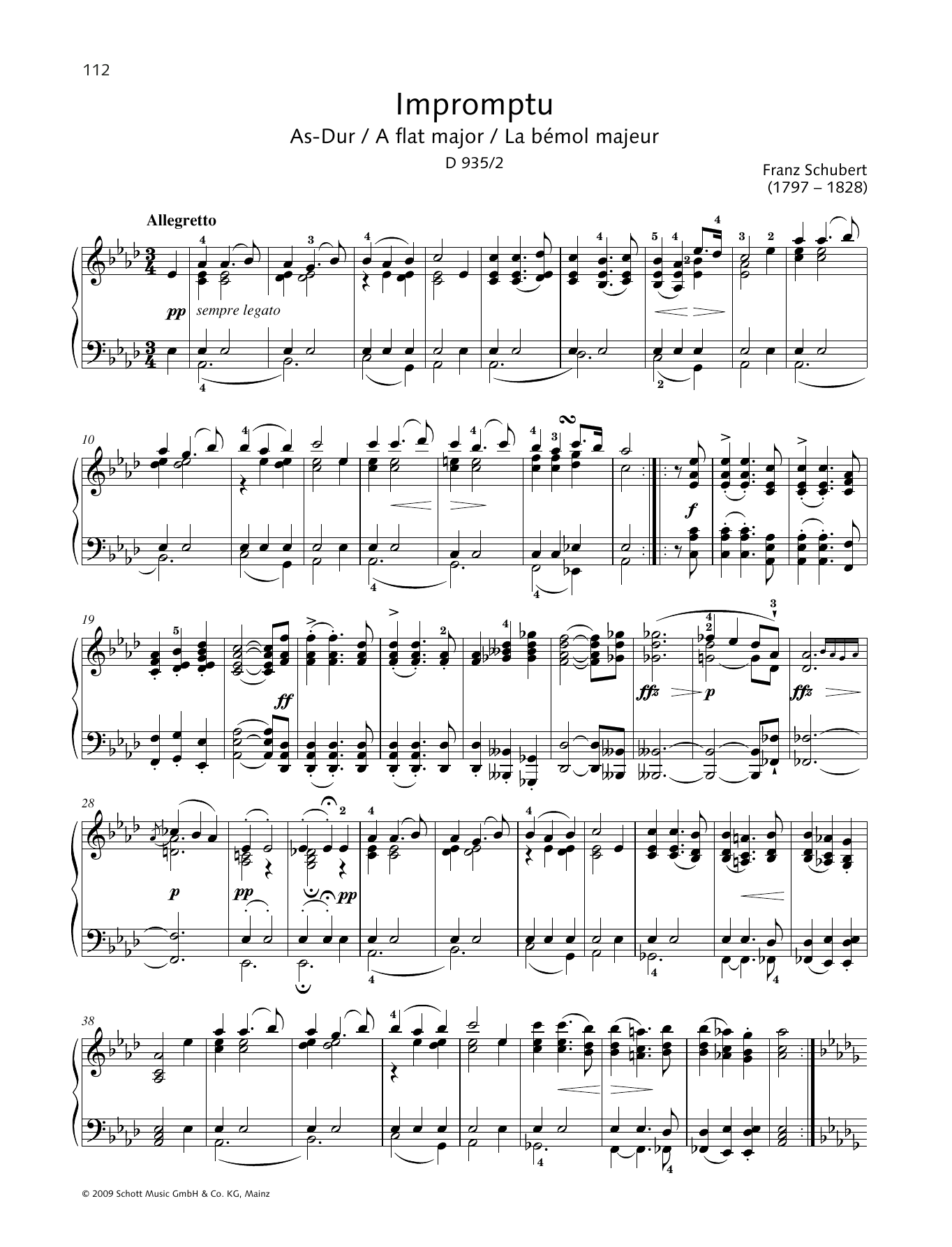 Download Hans-Gunter Heumann Impromptu in A-flat major Sheet Music and learn how to play Piano Solo PDF digital score in minutes