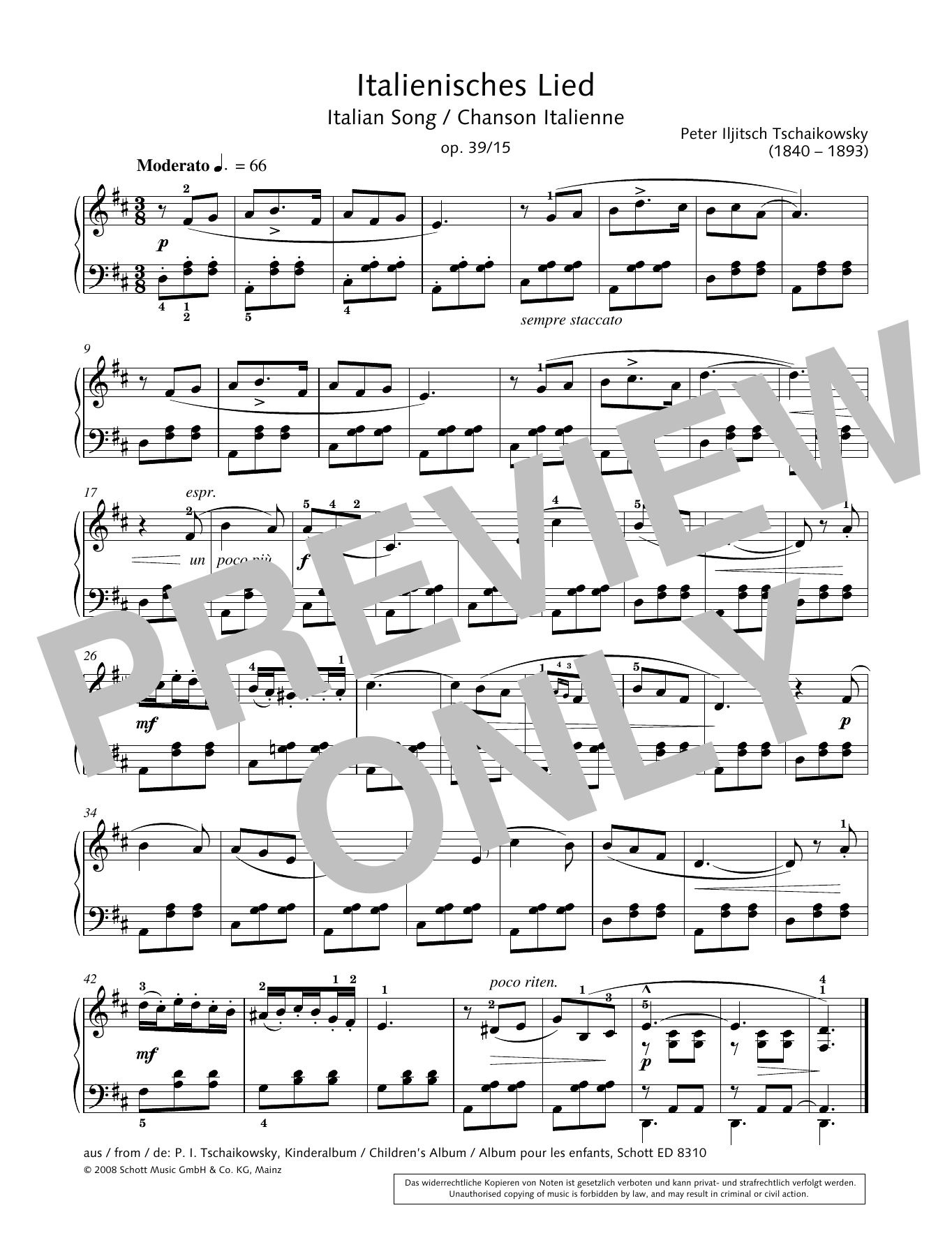 Download Hans-Gunter Heumann Italian Song Sheet Music and learn how to play Piano Solo PDF digital score in minutes