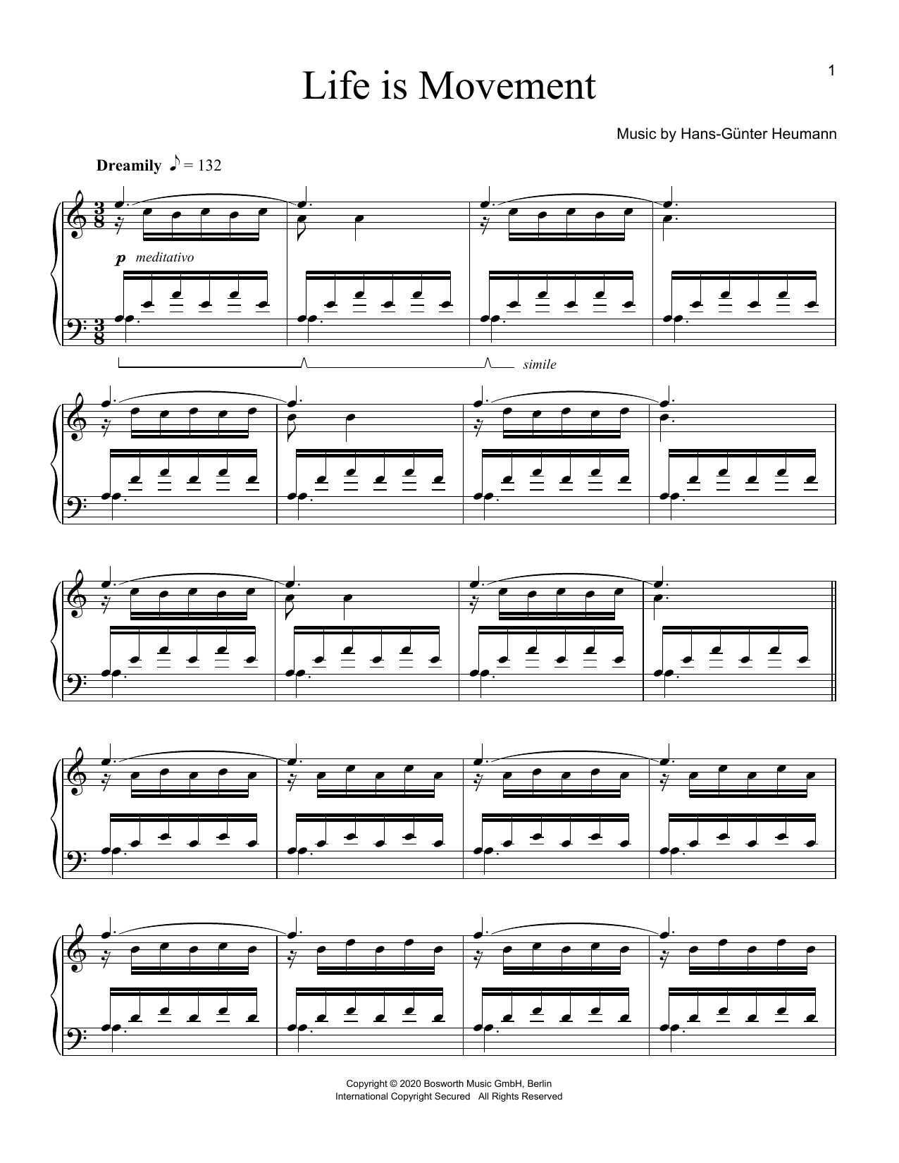 Download Hans-Günter Heumann Life Is Movement Sheet Music and learn how to play Piano Solo PDF digital score in minutes