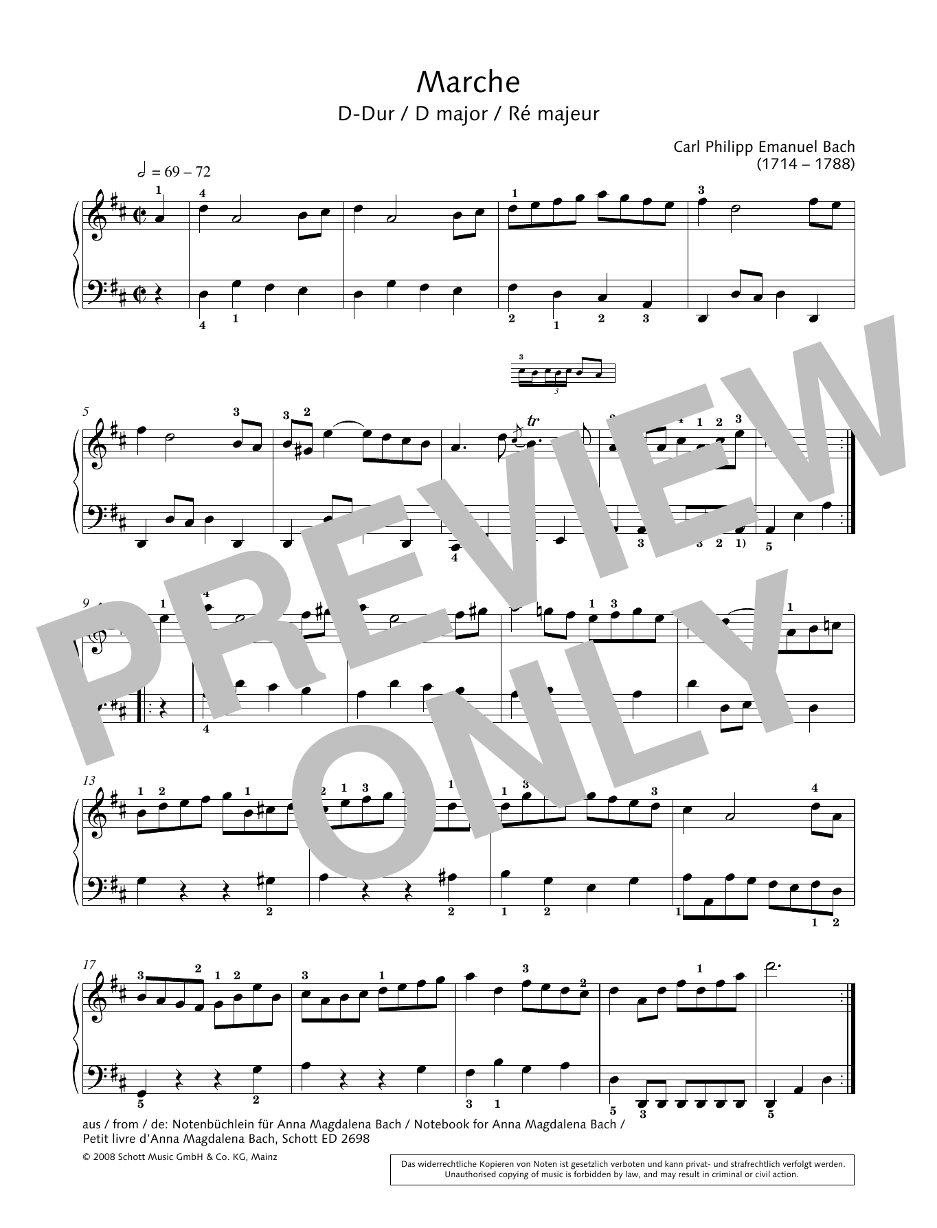 Download Hans-Gunter Heumann Marche in D major Sheet Music and learn how to play Piano Solo PDF digital score in minutes