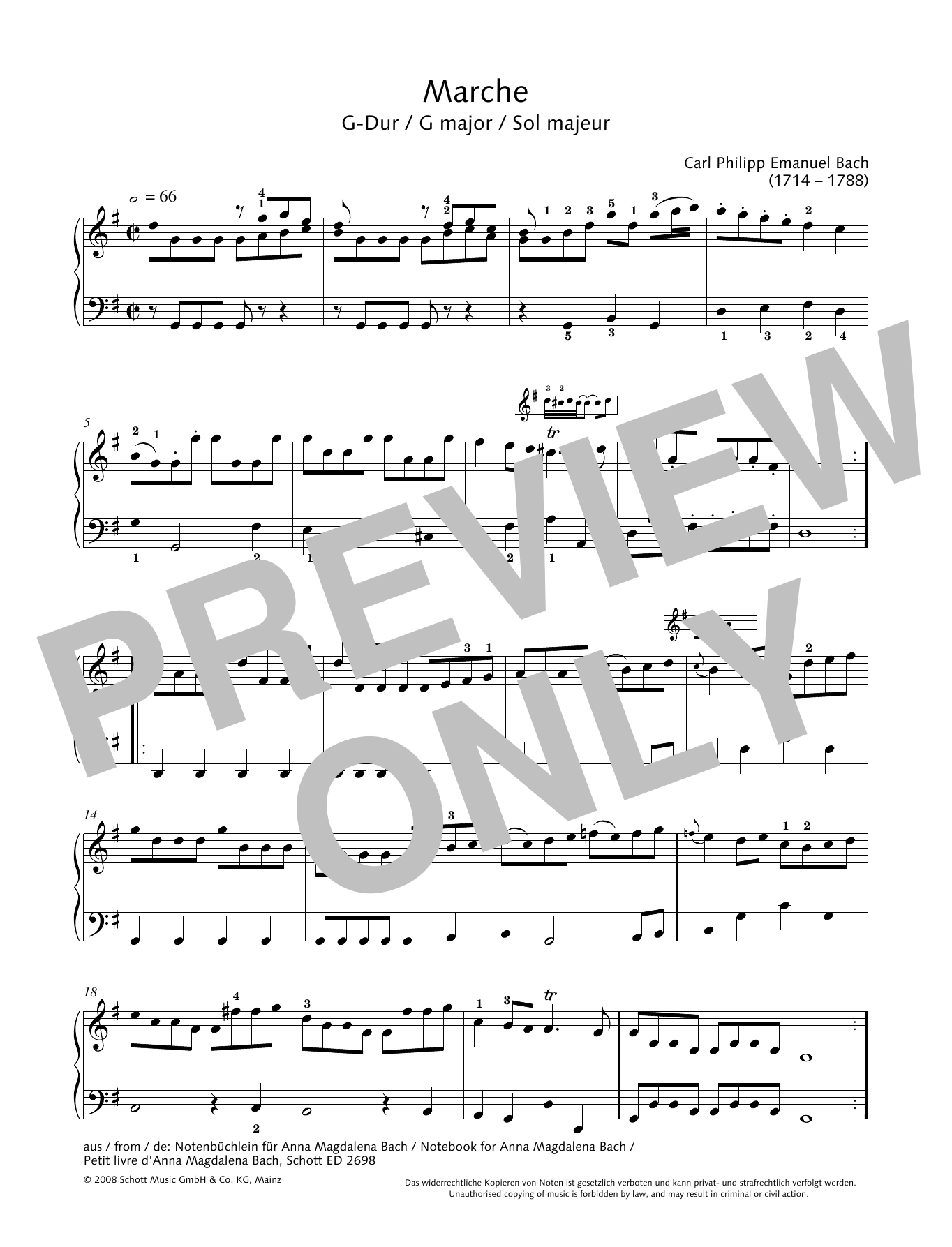 Download Hans-Gunter Heumann Marche in G major Sheet Music and learn how to play Piano Solo PDF digital score in minutes