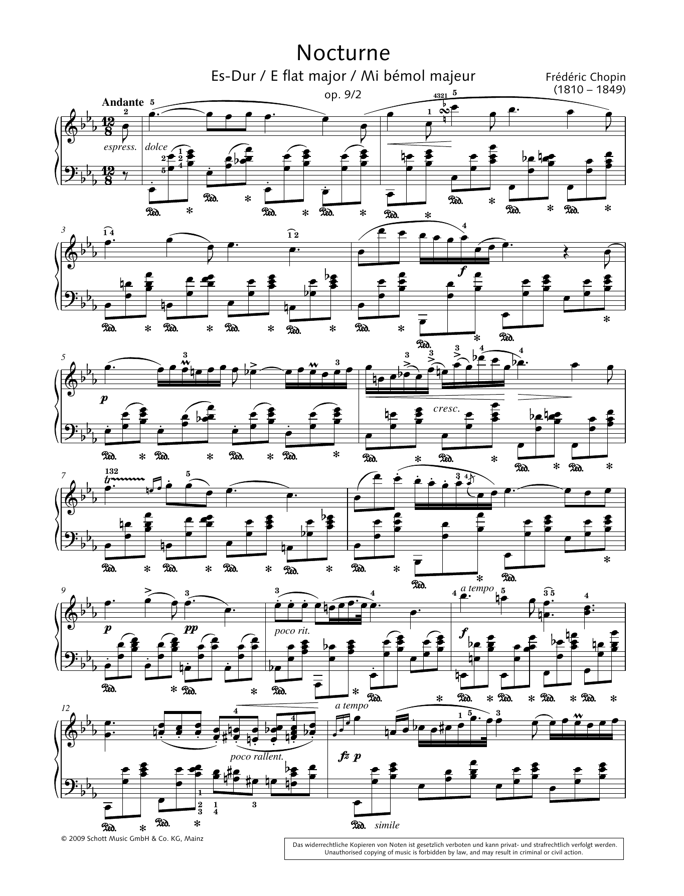 Download Hans-Gunter Heumann Nocturne in E-flat major Sheet Music and learn how to play Piano Solo PDF digital score in minutes