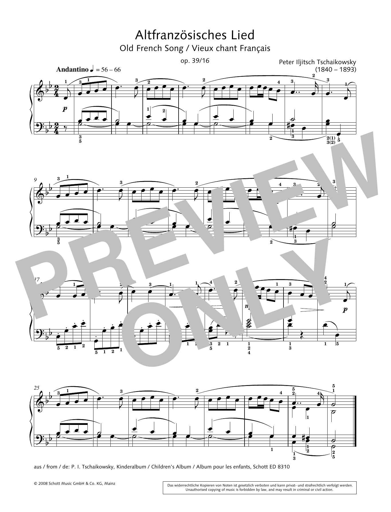 Download Hans-Gunter Heumann Old French Song Sheet Music and learn how to play Piano Solo PDF digital score in minutes