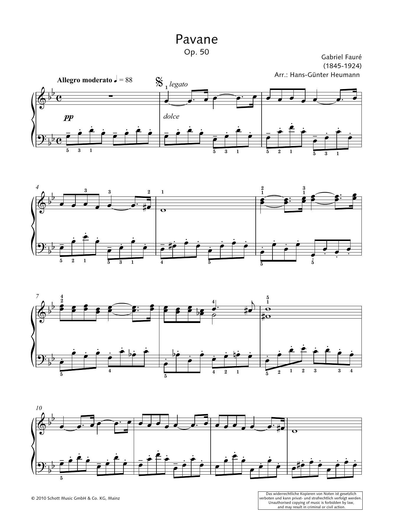 Download Hans-Gunter Heumann Pavane Sheet Music and learn how to play Piano Solo PDF digital score in minutes