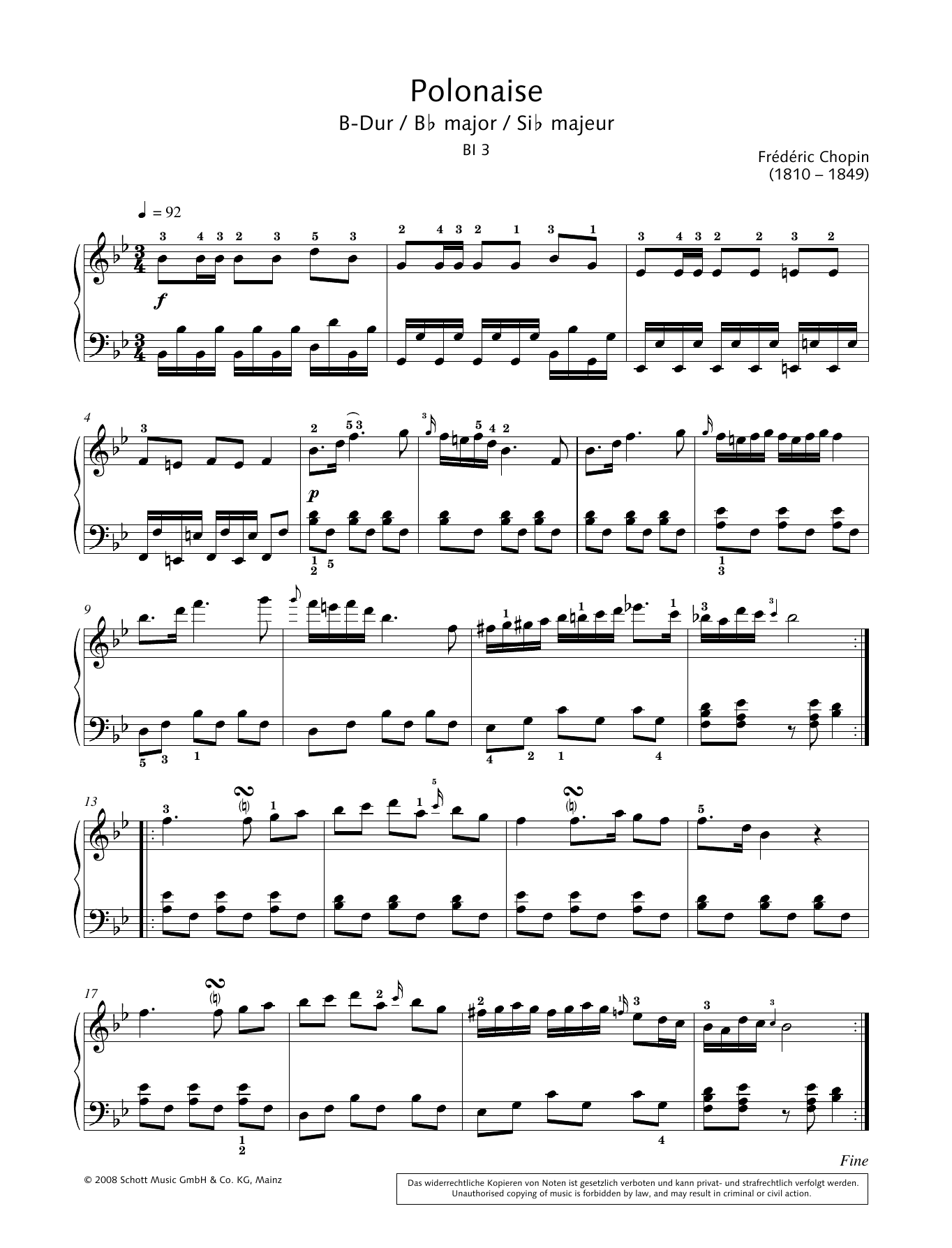 Download Hans-Gunter Heumann Polonaise in B-flat major Sheet Music and learn how to play Piano Solo PDF digital score in minutes