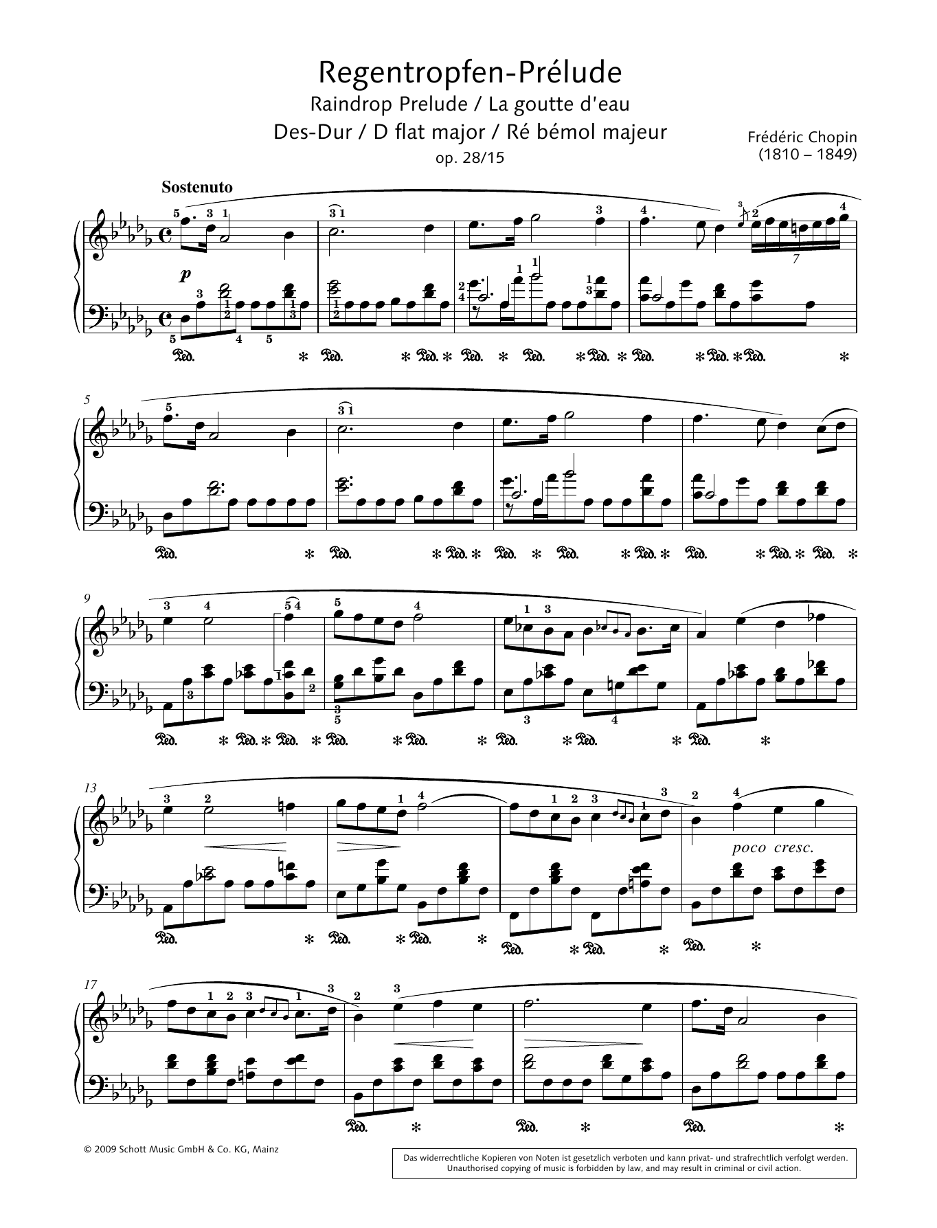 Download Hans-Gunter Heumann Raindrop Prelude in D-flat major Sheet Music and learn how to play Piano Solo PDF digital score in minutes