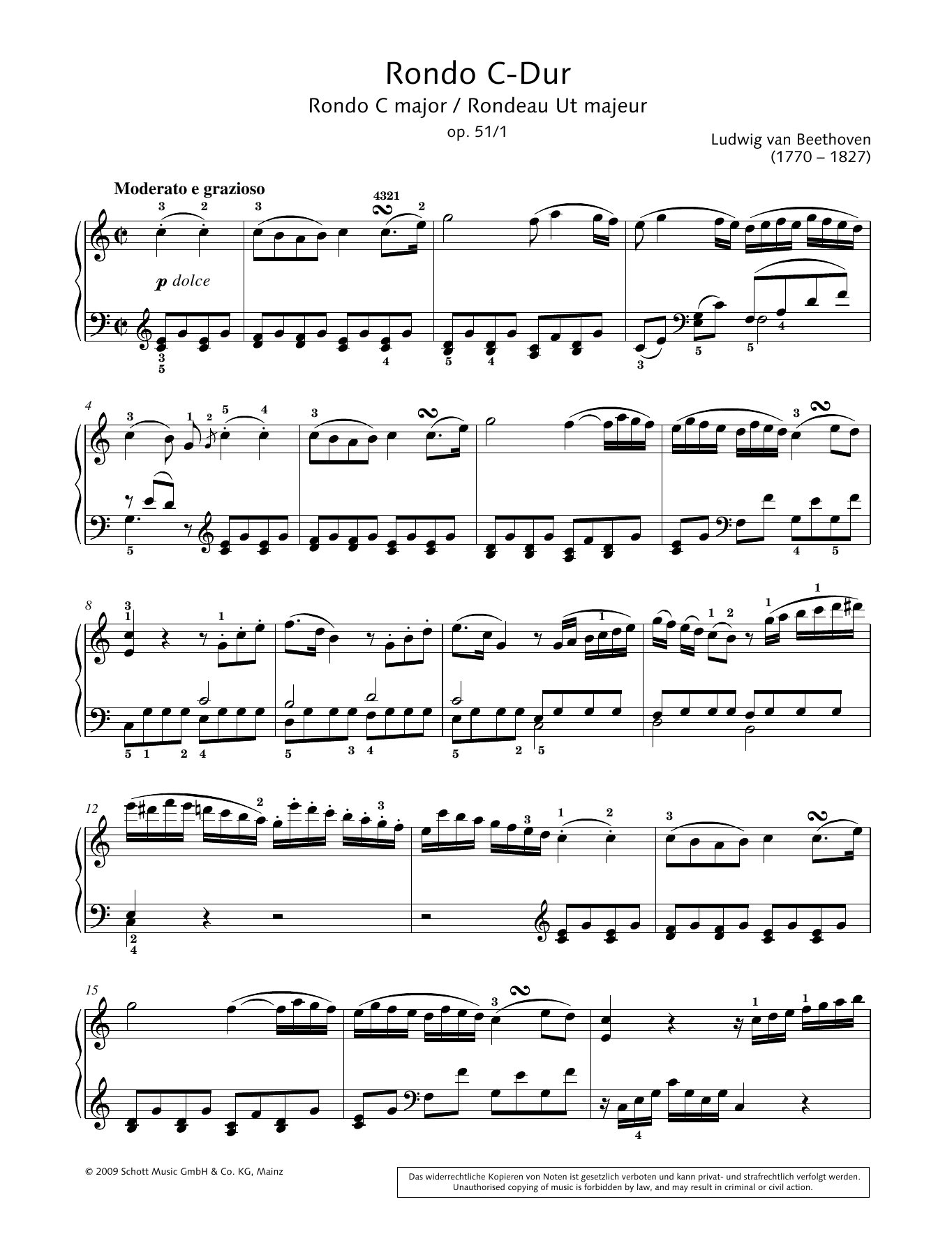 Download Hans-Gunter Heumann Rondo in C major Sheet Music and learn how to play Piano Solo PDF digital score in minutes