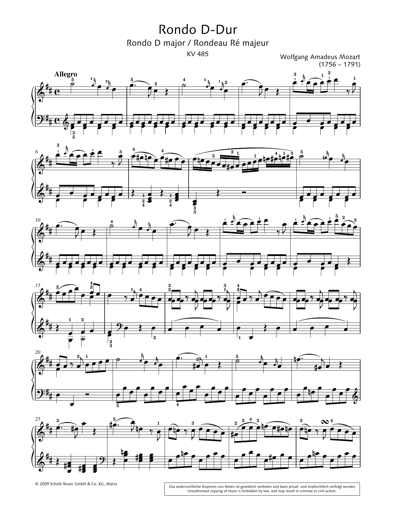 Download Hans-Gunter Heumann Rondo In D Sheet Music and learn how to play Piano Solo PDF digital score in minutes
