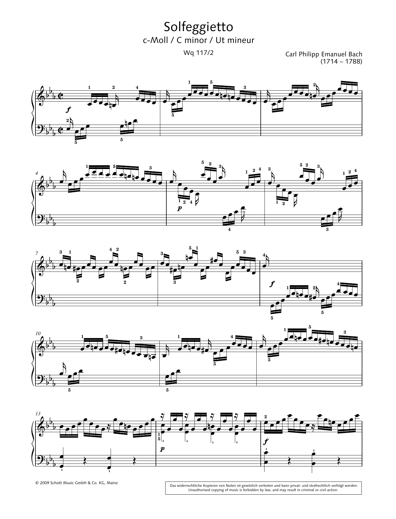 Download Hans-Gunter Heumann Solfeggietto in C Minor Sheet Music and learn how to play Piano Solo PDF digital score in minutes