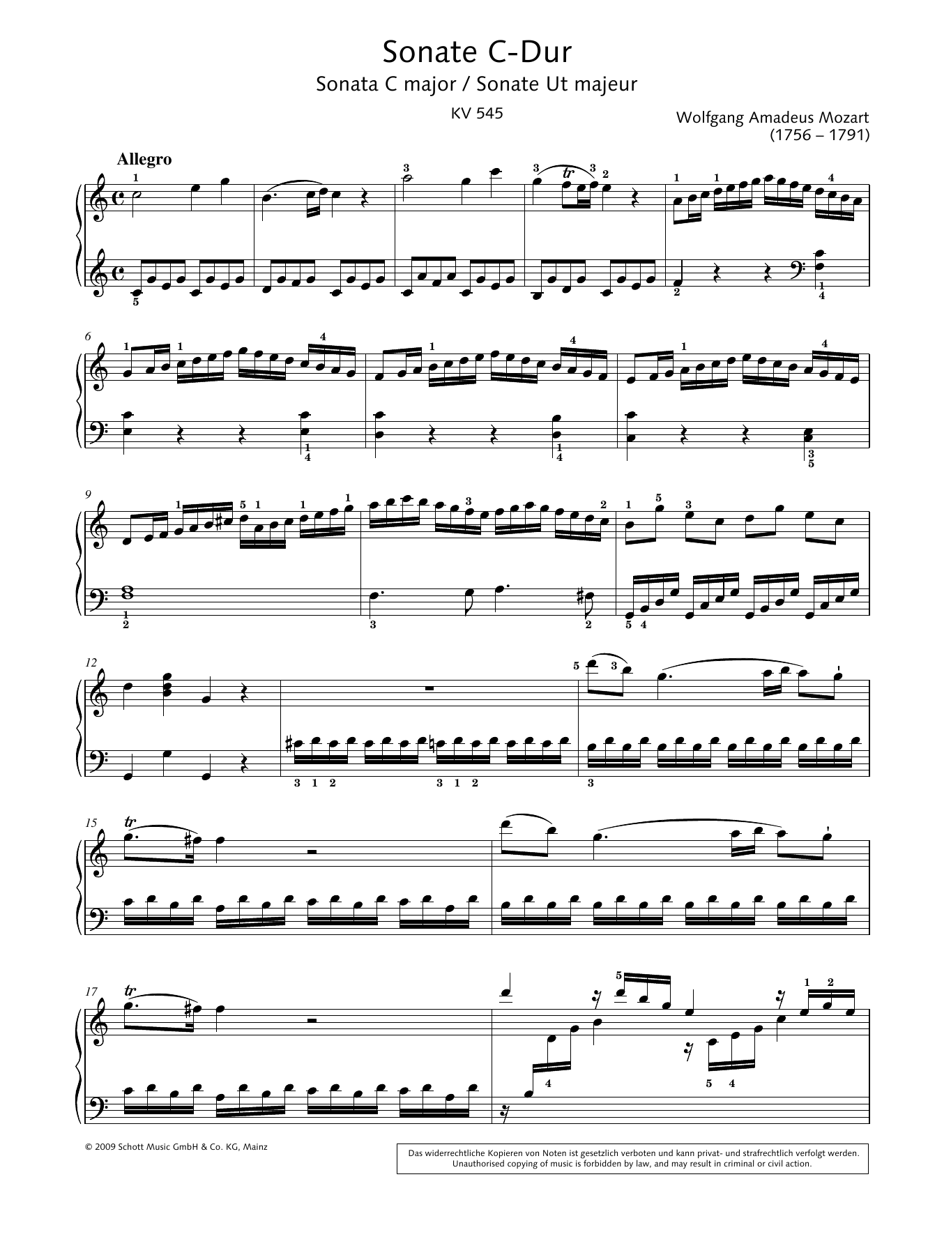 Download Hans-Gunter Heumann Sonata in C Sheet Music and learn how to play Piano Solo PDF digital score in minutes