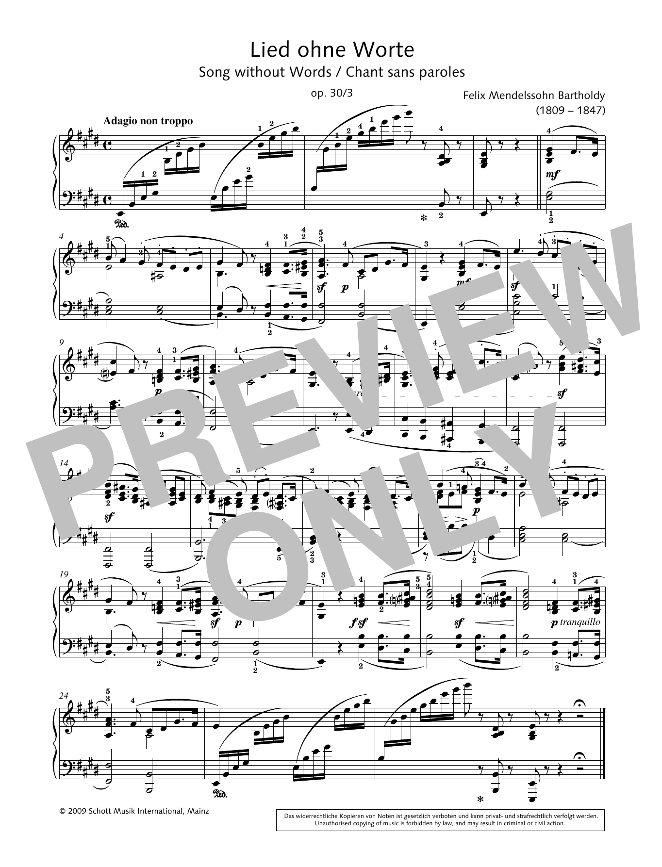 Download Hans-Gunter Heumann Song without Words in E major Sheet Music and learn how to play Piano Solo PDF digital score in minutes