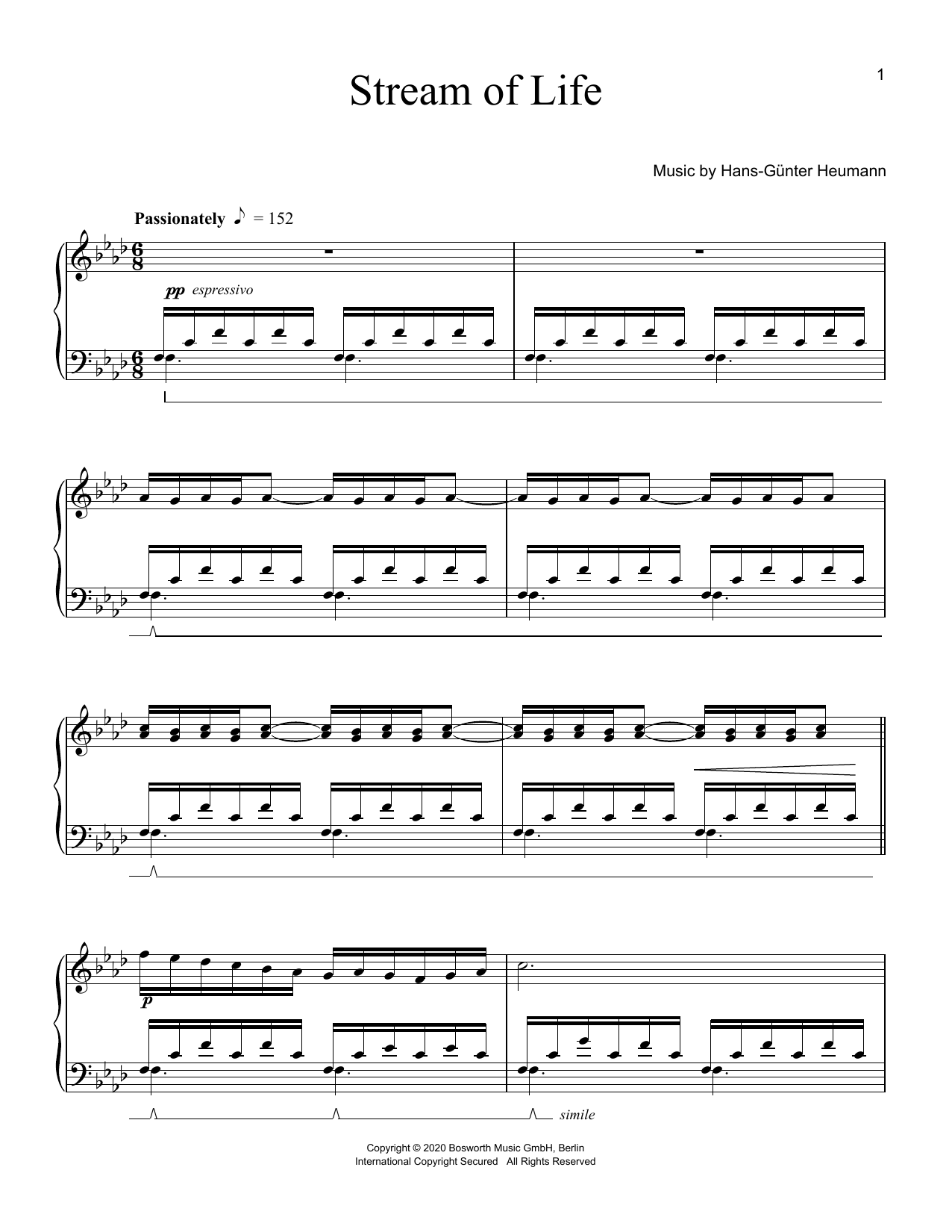 Download Hans-Günter Heumann Stream Of Life Sheet Music and learn how to play Piano Solo PDF digital score in minutes