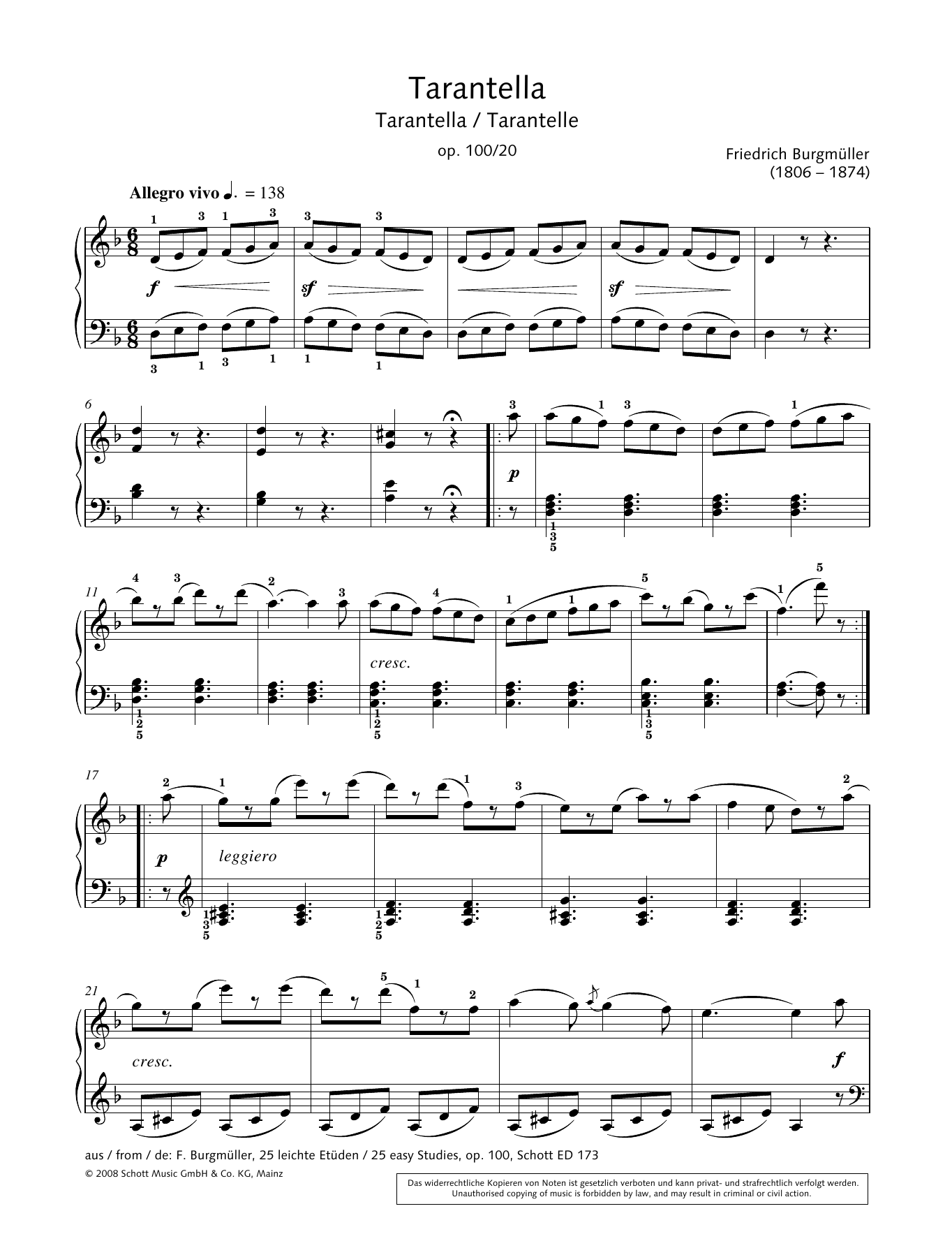 Download Hans-Gunter Heumann Tarantella Sheet Music and learn how to play Piano Solo PDF digital score in minutes