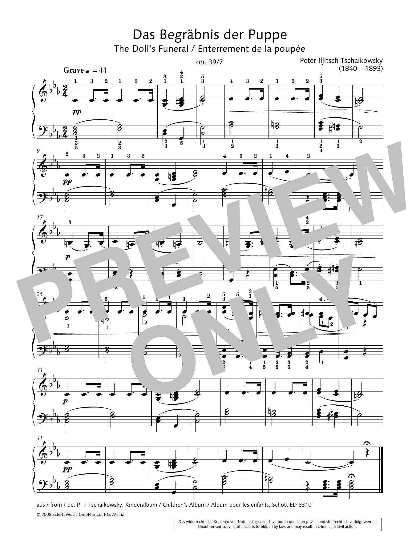 Download Hans-Gunter Heumann The Doll's Funeral Sheet Music and learn how to play Piano Solo PDF digital score in minutes