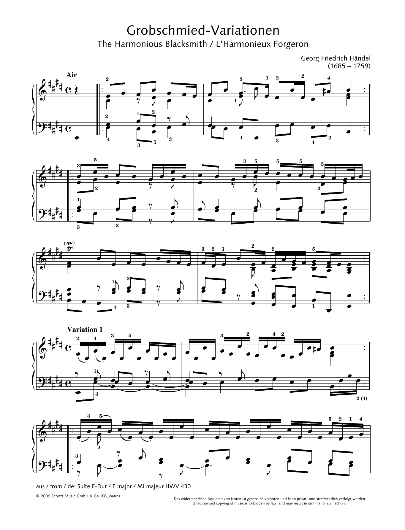 Download Hans-Gunter Heumann The Harmonious Blacksmith Sheet Music and learn how to play Piano Solo PDF digital score in minutes