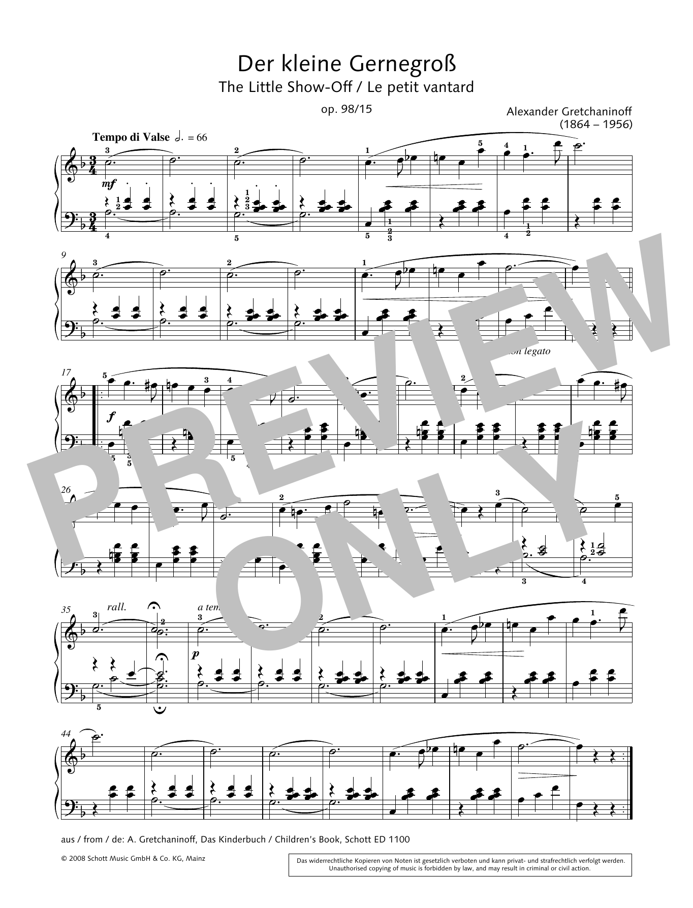 Download Hans-Gunter Heumann The Little Show-Off Sheet Music and learn how to play Piano Solo PDF digital score in minutes