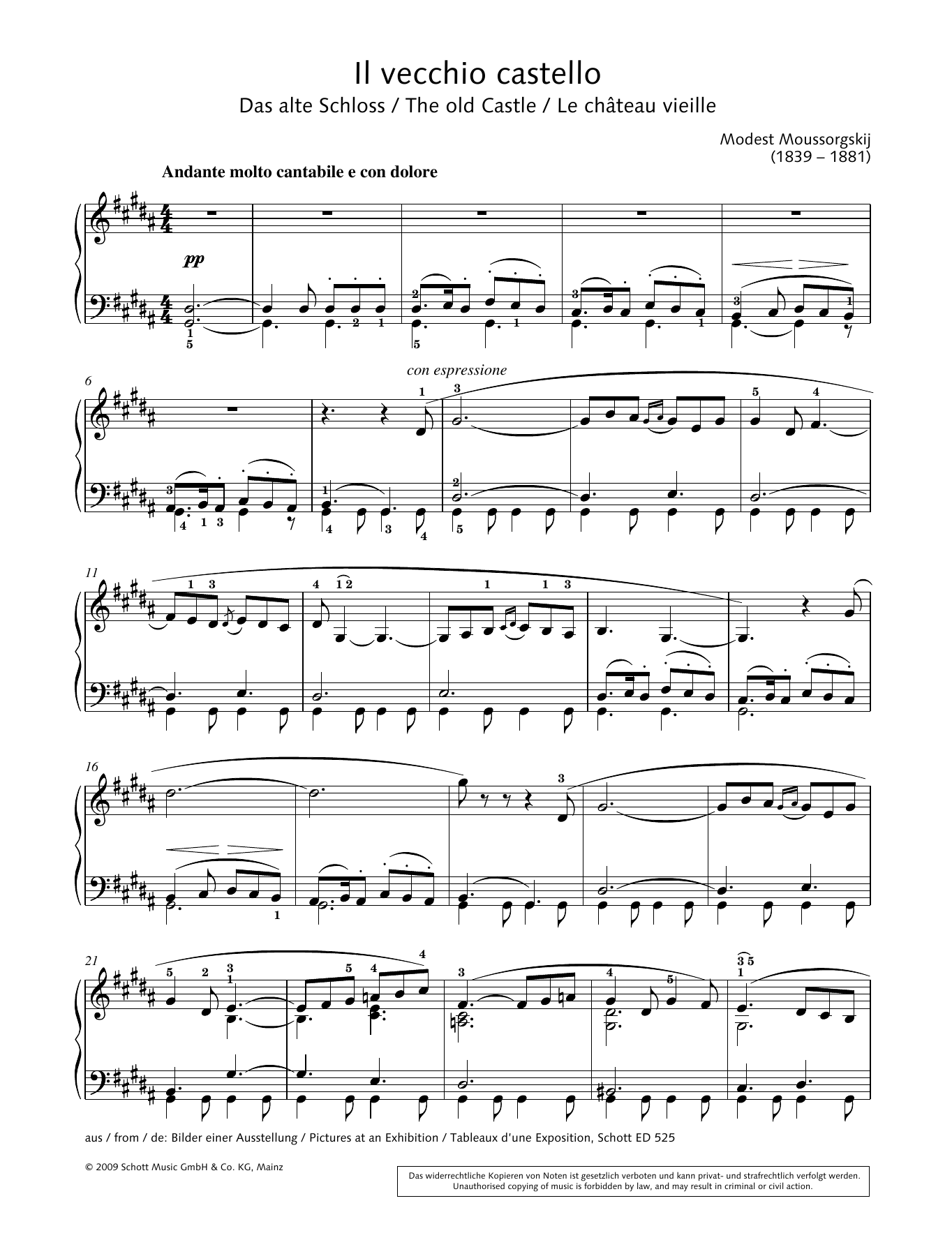 Download Hans-Gunter Heumann The old Castle Sheet Music and learn how to play Piano Solo PDF digital score in minutes