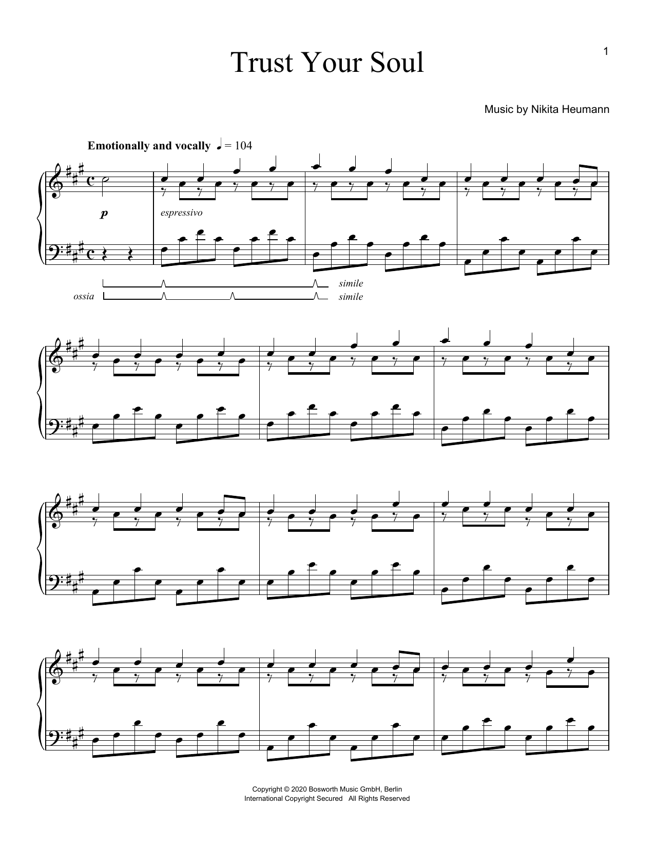 Download Hans-Günter Heumann Trust Your Soul Sheet Music and learn how to play Piano Solo PDF digital score in minutes