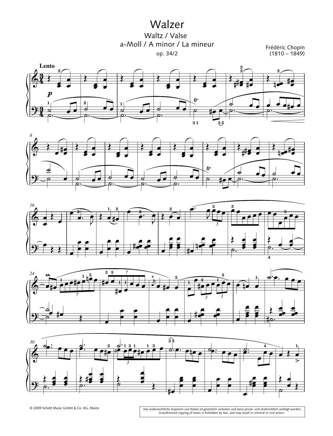 Download Hans-Gunter Heumann Waltz in A minor Sheet Music and learn how to play Piano Solo PDF digital score in minutes