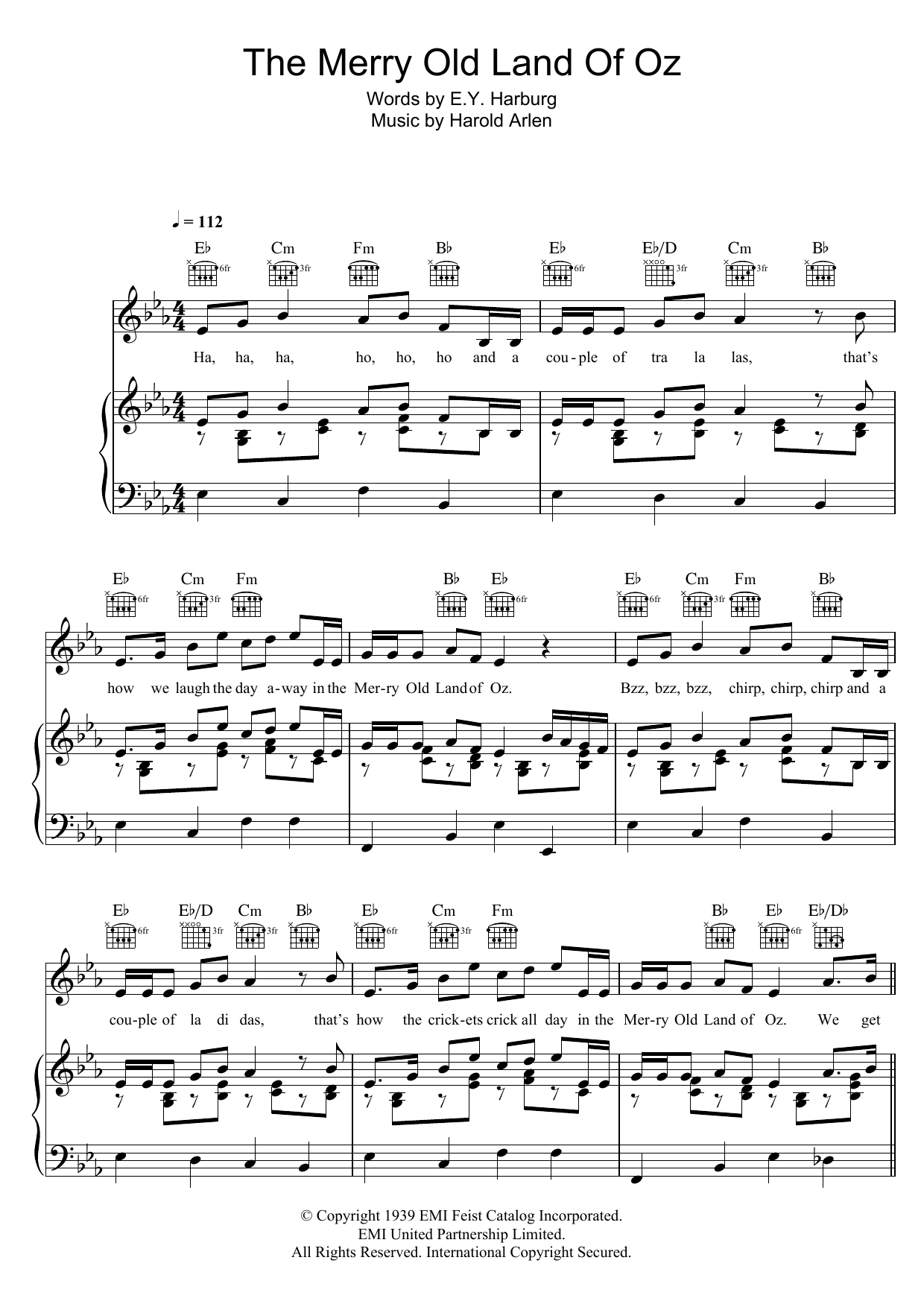 Download Harold Arlen The Merry Old Land Of Oz Sheet Music and learn how to play Ukulele PDF digital score in minutes