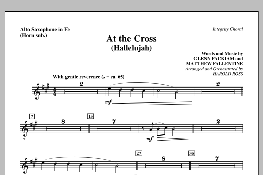 Download Harold Ross At The Cross (Hallelujah) - Alto Sax (sub. Horn) Sheet Music and learn how to play Choir Instrumental Pak PDF digital score in minutes