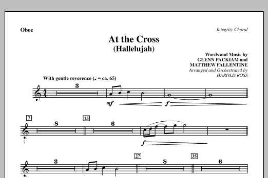 Download Harold Ross At The Cross (Hallelujah) - Oboe Sheet Music and learn how to play Choir Instrumental Pak PDF digital score in minutes