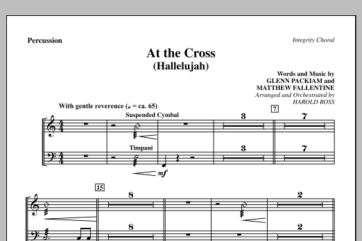 Download Harold Ross At The Cross (Hallelujah) - Percussion Sheet Music and learn how to play Choir Instrumental Pak PDF digital score in minutes