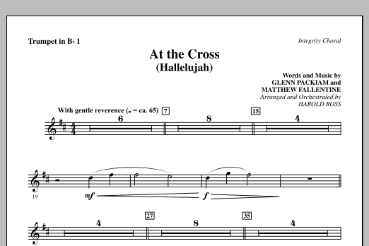 Download Harold Ross At The Cross (Hallelujah) - Trumpet 1 Sheet Music and learn how to play Choir Instrumental Pak PDF digital score in minutes