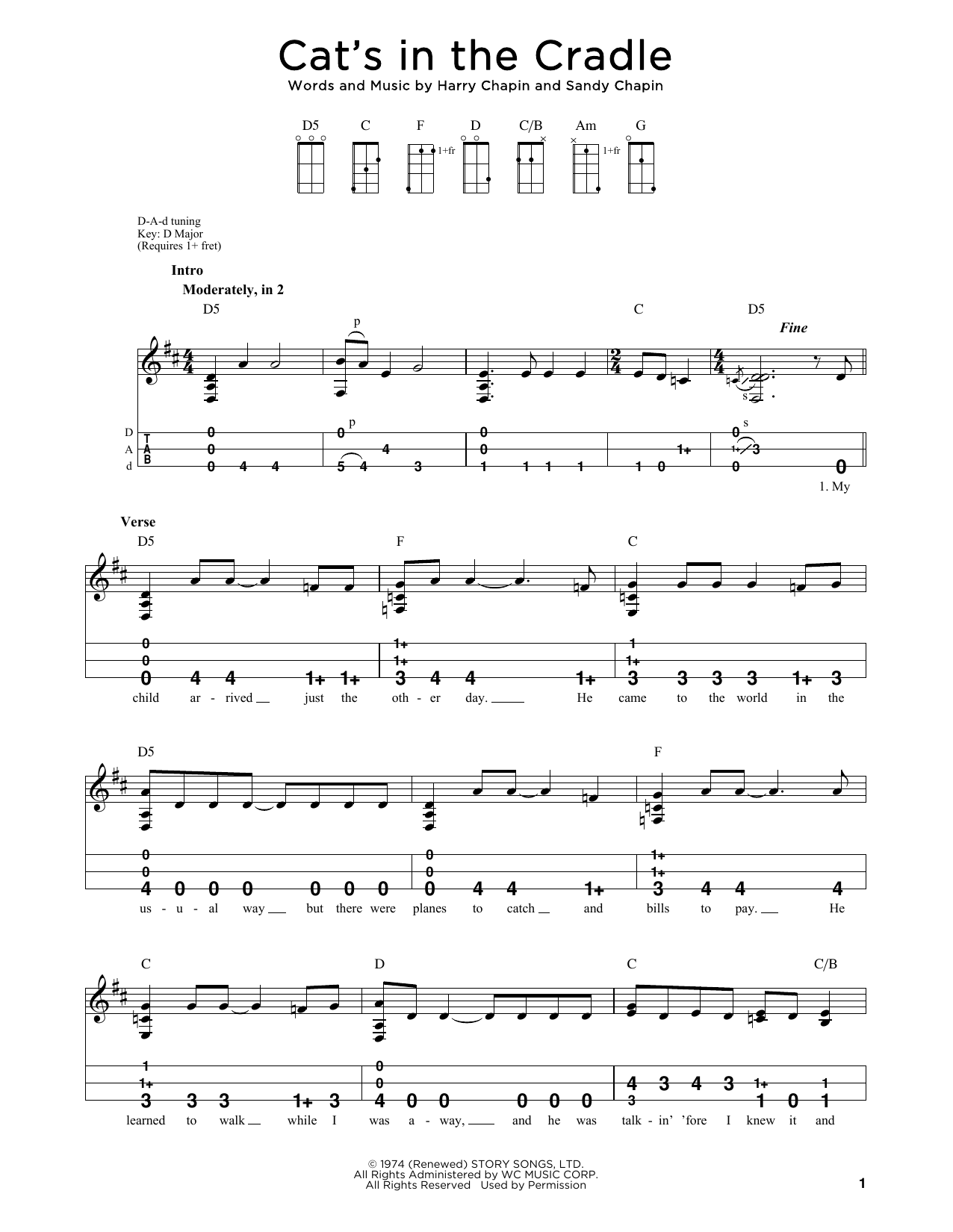 Download Harry Chapin Cat's In The Cradle (arr. Steven B. Eulberg) Sheet Music and learn how to play Dulcimer PDF digital score in minutes